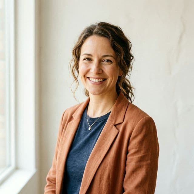 Sourire chaleureux d'une utilisatrice